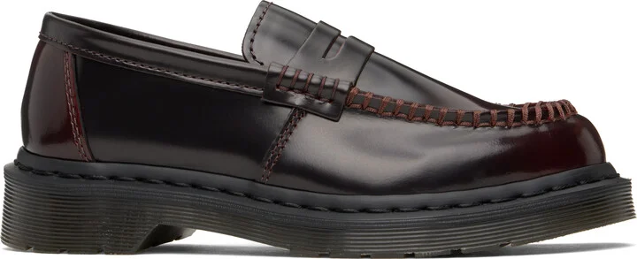 Dr. Martens Burgundy Penton Arcadia Leather Loafers