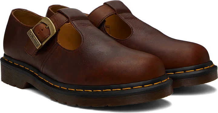 Dr. Martens Burgundy T-Bar Monkstraps - Image 4
