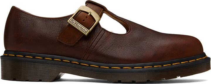 Dr. Martens Burgundy T-Bar Monkstraps