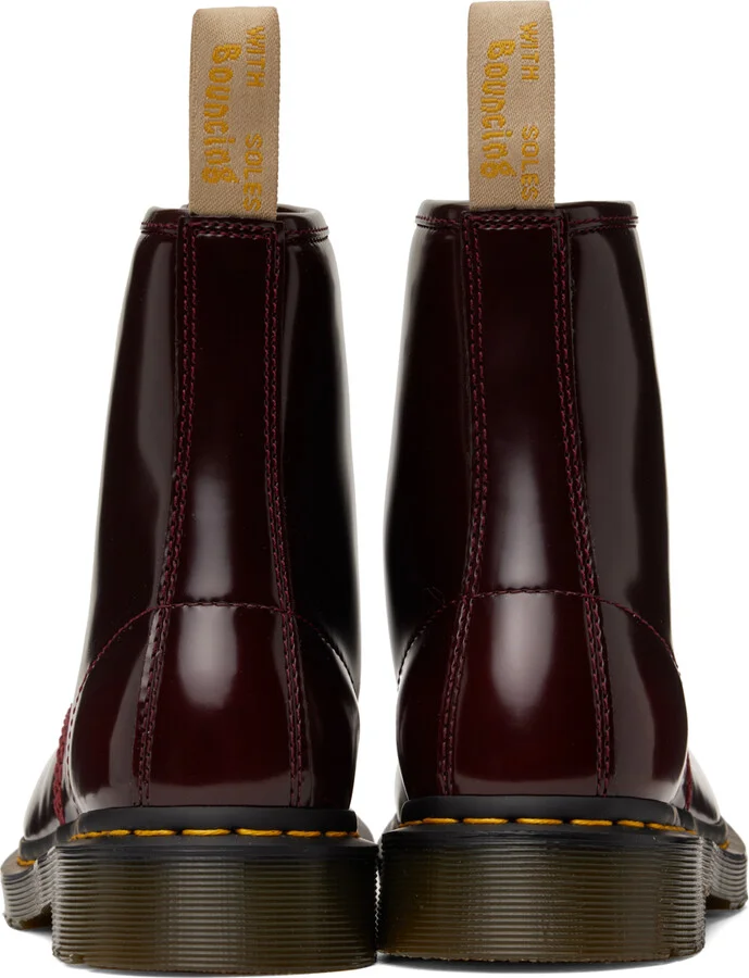 Dr. Martens Burgundy Vegan 1460 Boots - Image 2