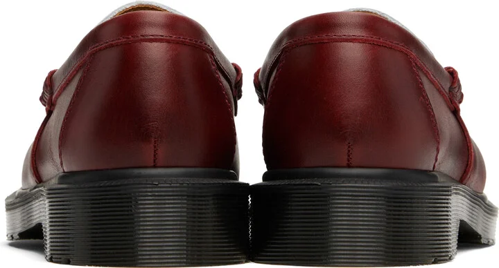 Dr. Martens Burgundy & White Penton Two-Tone Leather Loafers - Image 2