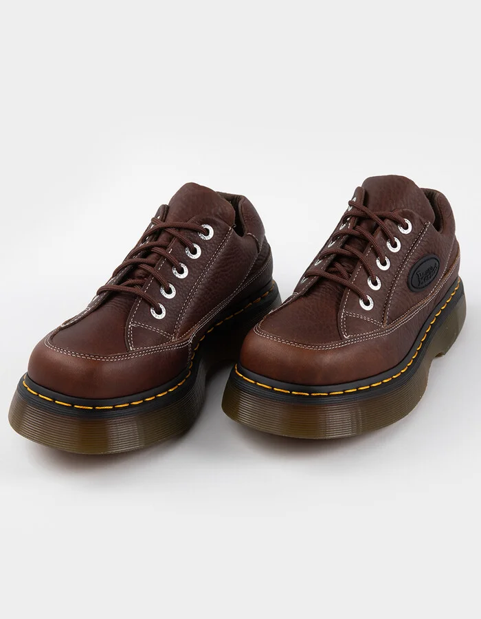 DR. MARTENS Buzz 5-Eye Womens Grizzly Leather Shoes - Image 2