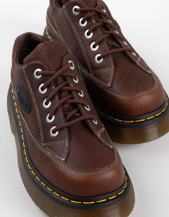 DR. MARTENS Buzz 5-Eye Womens Grizzly Leather Shoes - Image 5