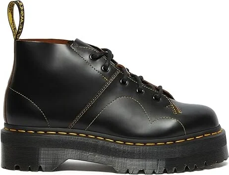 Dr. Martens Church Quad Shoes Black Vintage Smooth : UK 3 (US Men's 4 - Women's 5) Medium, Rubber/Leather - Image 5