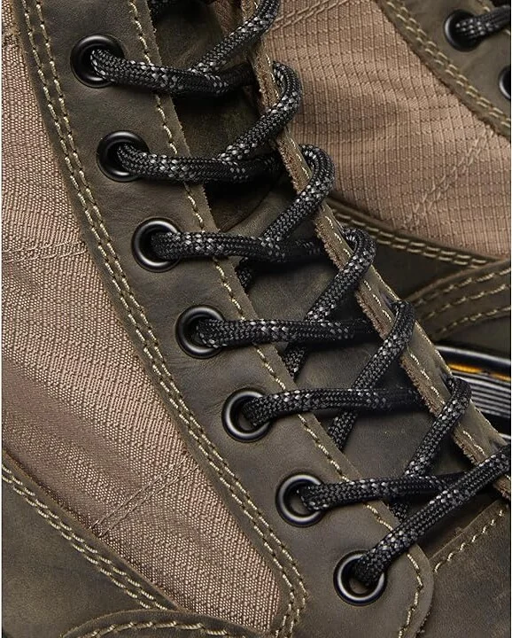 Dr. Martens Combs Jungle Zip Casual Boots Boots Dark Khaki : UK 8 (US Men's 9 - US Women's 10) Medium, Leather - Image 4