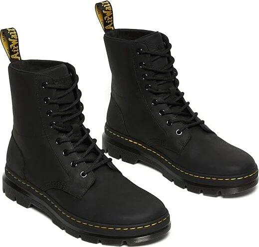 Dr. Martens Combs Leather Shoes Black Wyoming : UK 3 (US Men's 4 - Women's 5) Medium