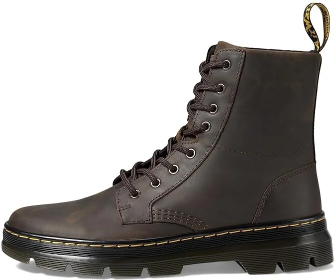 Dr. Martens Combs Leather Shoes Dark Brown Crazy Horse : UK 3 (US Men's 4 - Women's 5) Medium - Image 6