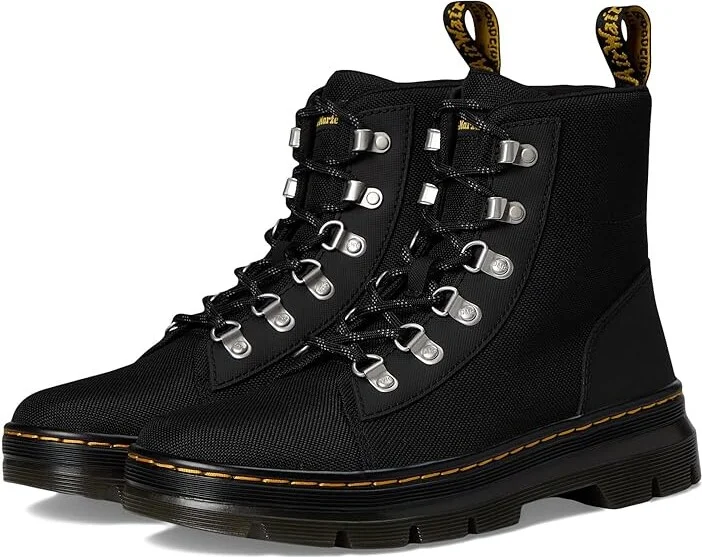 Dr. Martens Combs Poly Casual Boots Women's Boots Black : UK 8 (US Women's 10) M, Leather/Textile