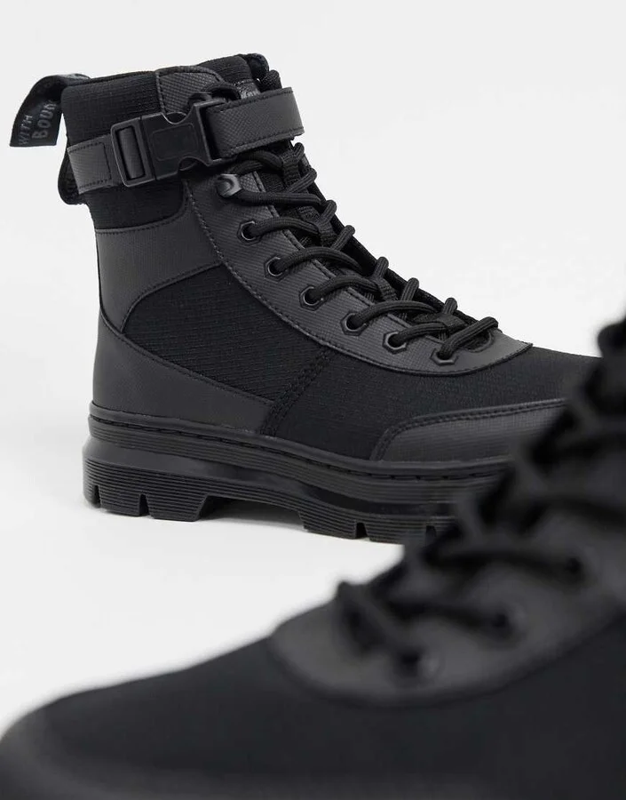 Dr Martens combs tech 8 eye boots in black - Image 2