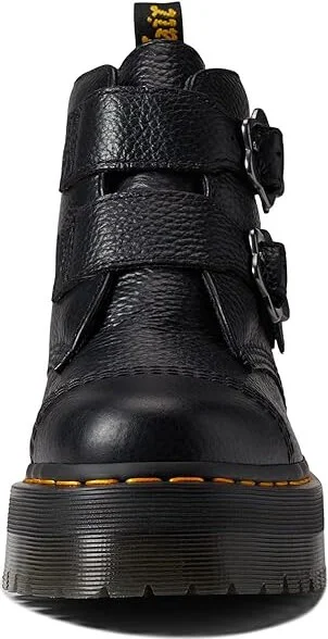 Dr. Martens Devon Flower Women's Shoes Black Milled Nappa : UK 4 (US Women's 6) M, Leather - Image 2