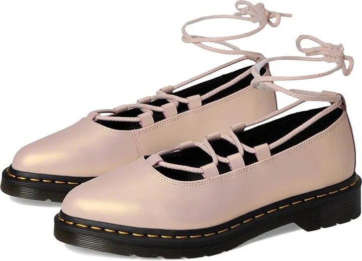 Dr. Martens Elphie Ii Women's Shoes Powder Pink Gold Shift : UK 7 (US Women's 9) M, Leather