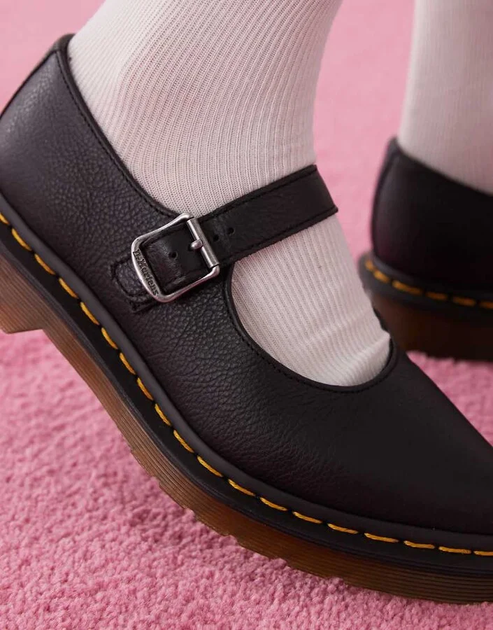 Dr Martens Elphie Mary Jane shoes in black - Image 3