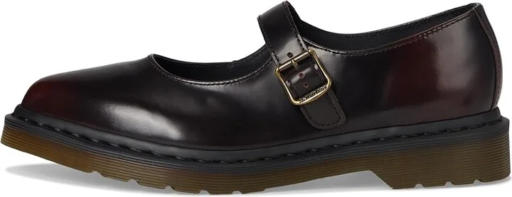 Dr. Martens Elphie Mary Jane Women's Shoes Cherry Red : UK 7 (US Women's 9) M, Leather - Image 6