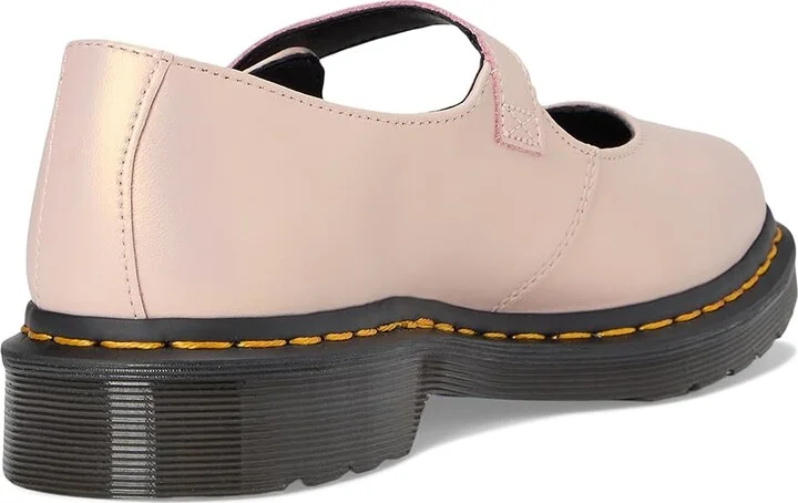 Dr. Martens Elphie Mary Jane Women's Shoes Powder Pink Gold Shift : UK 8 (US Women's 10) M, Leather - Image 4