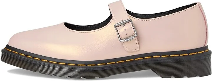 Dr. Martens Elphie Mary Jane Women's Shoes Powder Pink Gold Shift : UK 8 (US Women's 10) M, Leather - Image 6