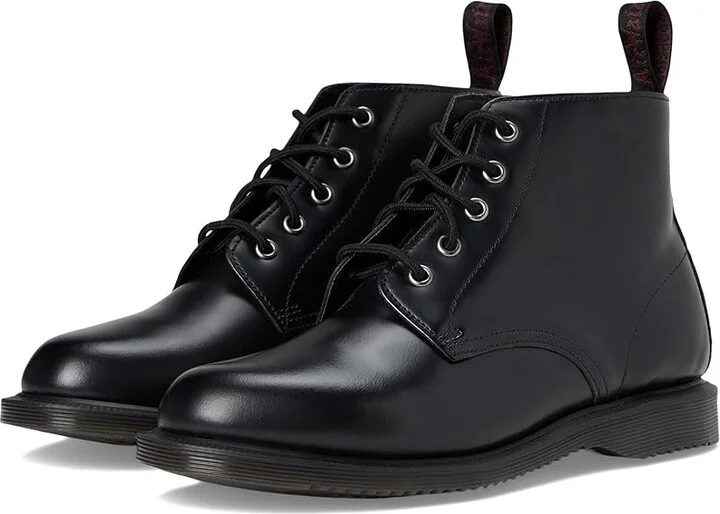 Dr. Martens Emmeline Leather Lace-Up Boots Women's Boots Black : UK 7 (US Women's 9) M
