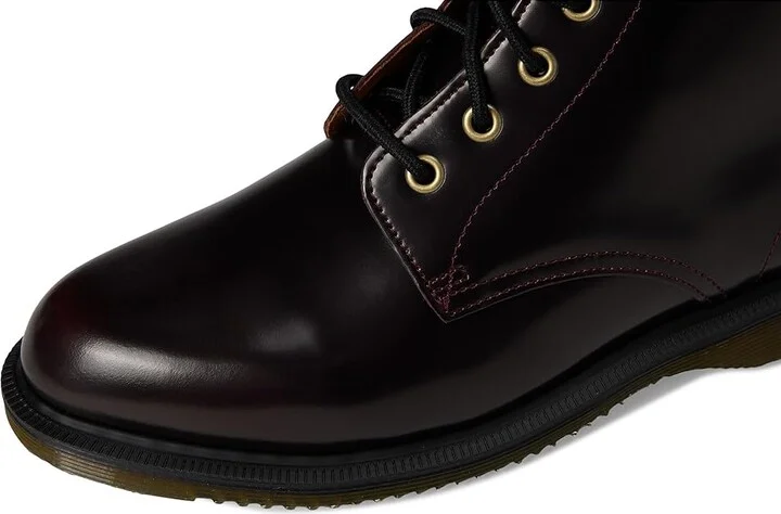 Dr. Martens Emmeline Leather Lace-Up Boots Women's Boots Cherry Red : UK 7 (US Women's 9) M - Image 2