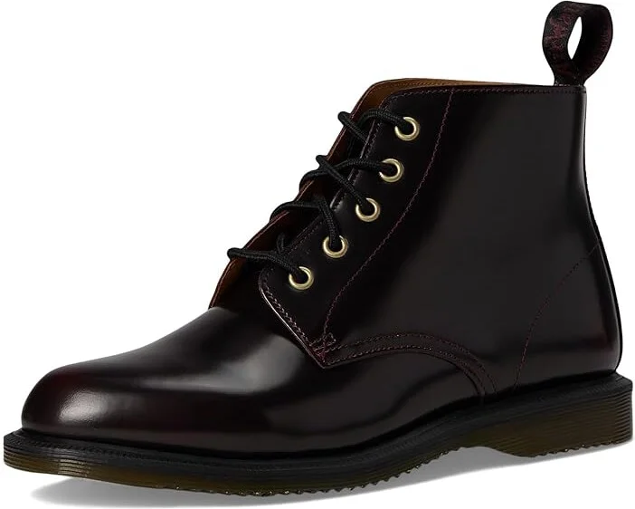 Dr. Martens Emmeline Leather Lace-Up Boots Women's Boots Cherry Red : UK 7 (US Women's 9) M - Image 5