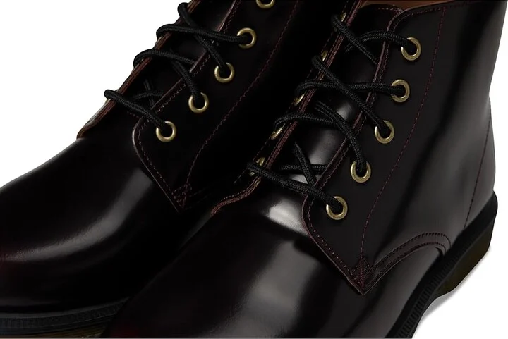 Dr. Martens Emmeline Leather Lace-Up Boots Women's Boots Cherry Red : UK 7 (US Women's 9) M - Image 7