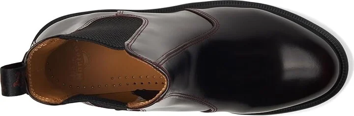 Dr. Martens Flora Leather Chelsea Boots Women's Boots Cherry Red : UK 9 (US Women's 11) M - Image 2