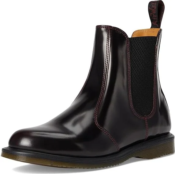 Dr. Martens Flora Leather Chelsea Boots Women's Boots Cherry Red : UK 9 (US Women's 11) M - Image 5