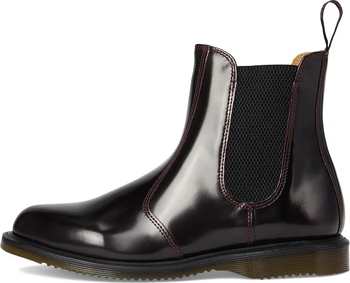 Dr. Martens Flora Leather Chelsea Boots Women's Boots Cherry Red : UK 9 (US Women's 11) M - Image 6