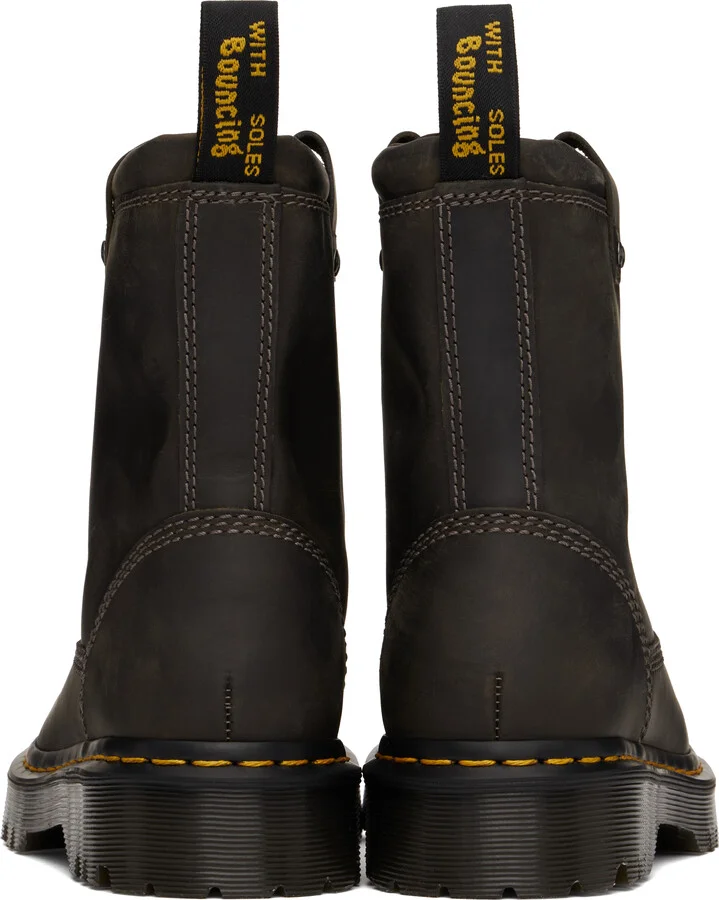 Dr. Martens Gray Anistone Lo Leather Boots - Image 2