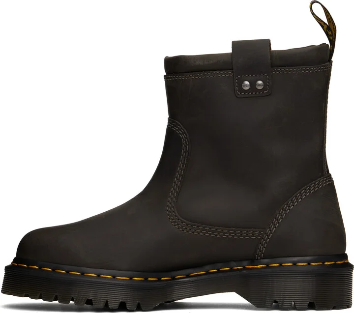 Dr. Martens Gray Anistone Lo Leather Boots - Image 3
