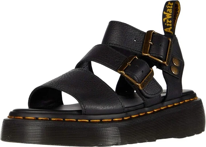 Dr. Martens Gryphon Platform Gladiator Sandals Women's Shoes Black : UK 3 (US Women's 5) M, Leather - Image 2
