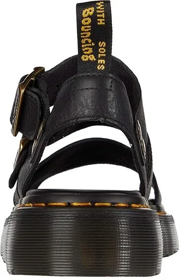 Dr. Martens Gryphon Platform Gladiator Sandals Women's Shoes Black : UK 3 (US Women's 5) M, Leather - Image 5