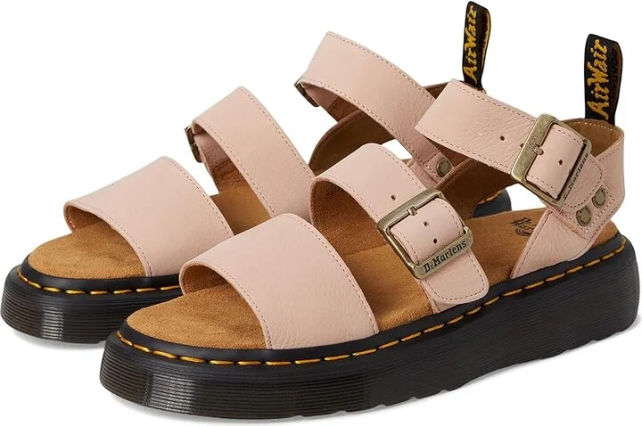 Dr. Martens Gryphon Quad Women's Shoes Powder Pink : UK 9 (US Women's 11) M, Leather