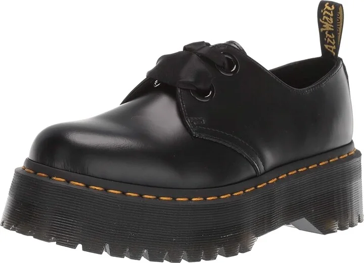Dr. Martens Holly Quad Retro Women's Shoes Black Buttero : UK 3 (US Women's 5) M, Leather - Image 2