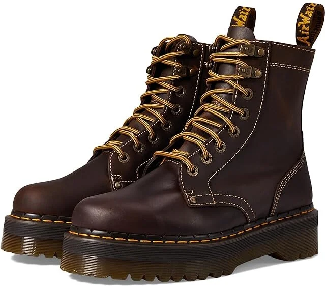Dr. Martens Jadon Arc Shoes Dark Brown : UK 3 (US Men's 4 - Women's 5) Medium, Leather
