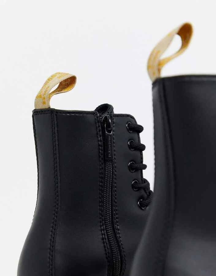 Dr Martens Jadon chunky boots in vegan black - Image 3