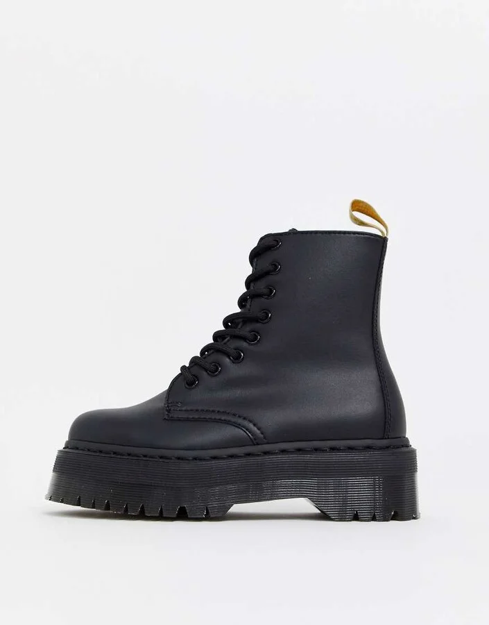 Dr Martens Jadon chunky boots in vegan black - Image 4