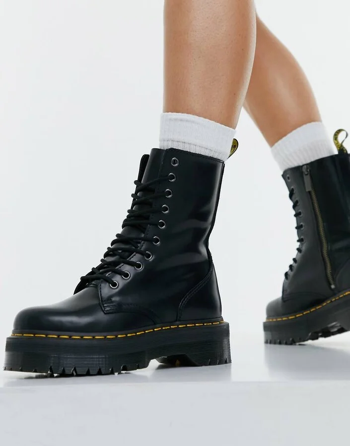 Dr Martens Jadon Hi boots in black - Image 3