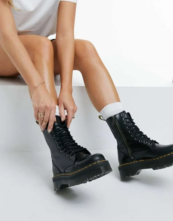 Dr Martens Jadon Hi boots in black - Image 4