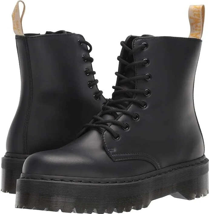Dr. Martens Jadon II Mono Vegan Shoes Black Felix Rub : UK 3 (US Men's 4 - Women's 5) Medium, Synthetic
