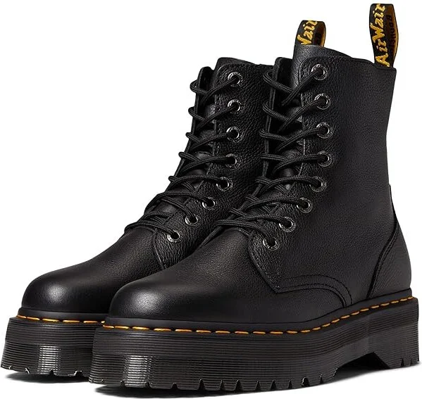 Dr. Martens Jadon III Lace-up Boots Black Pisa : UK 3 (US Men's 4 - Women's 5) Medium, Leather