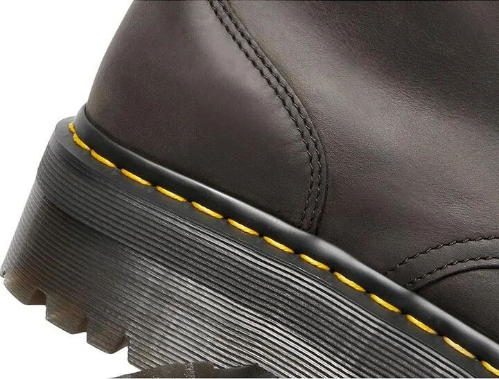 Dr. Martens Jadon Leather Lace-Up Boots Boots Charcoal Grey : UK 3 (US Men's 4 - Women's 5) Medium - Image 4
