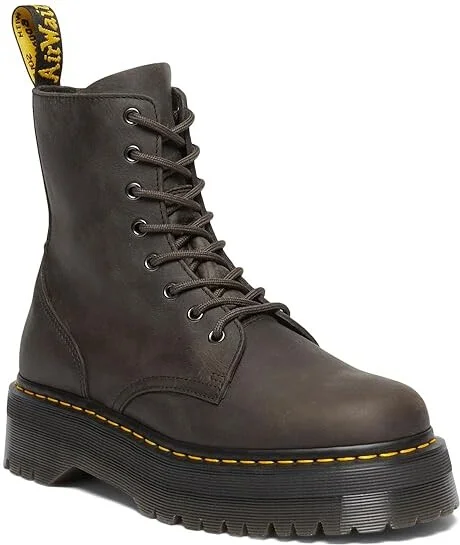 Dr. Martens Jadon Leather Lace-Up Boots Boots Charcoal Grey : UK 3 (US Men's 4 - Women's 5) Medium - Image 5