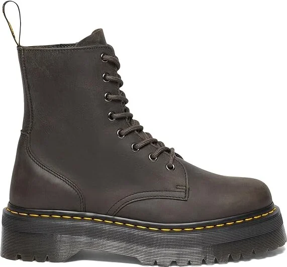Dr. Martens Jadon Leather Lace-Up Boots Boots Charcoal Grey : UK 3 (US Men's 4 - Women's 5) Medium - Image 6