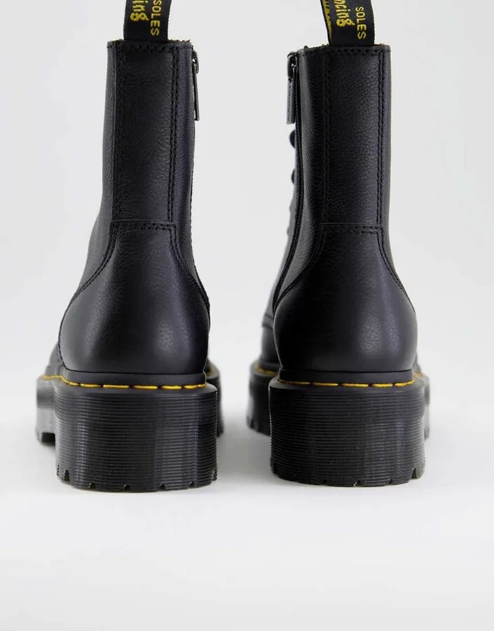 Dr Martens jadon Pisa 8-eye platform boots in black - Image 4