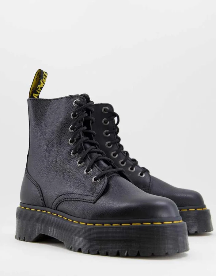 Dr Martens jadon Pisa 8-eye platform boots in black