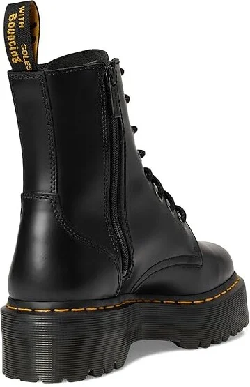 Dr. Martens Jadon Smooth Leather Platform Boots Lace-up Boots Black Polished Smooth : UK 3 (US Men's 4 - Women's 5) Medium - Image 5