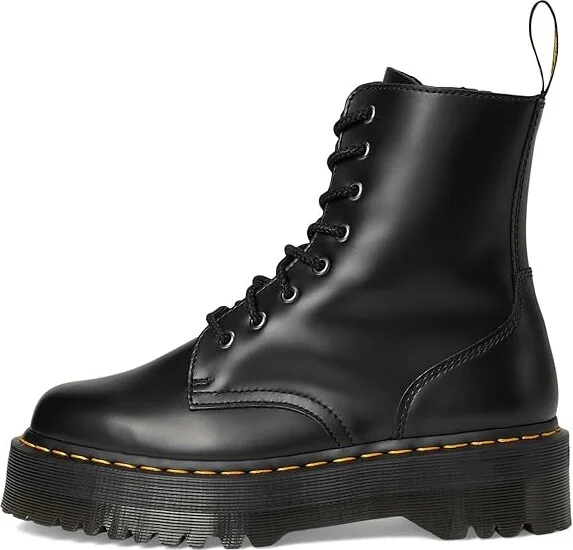 Dr. Martens Jadon Smooth Leather Platform Boots Lace-up Boots Black Polished Smooth : UK 3 (US Men's 4 - Women's 5) Medium - Image 7