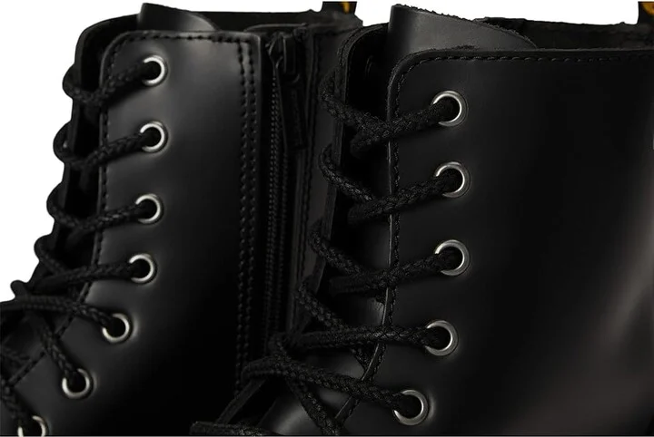 Dr. Martens Jadon Smooth Leather Platform Boots Lace-up Boots Black Polished Smooth : UK 3 (US Men's 4 - Women's 5) Medium - Image 8