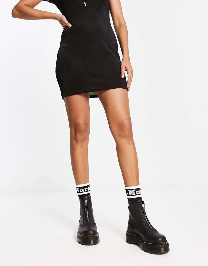 Dr Martens Jetta zip quad boots in black - Image 3