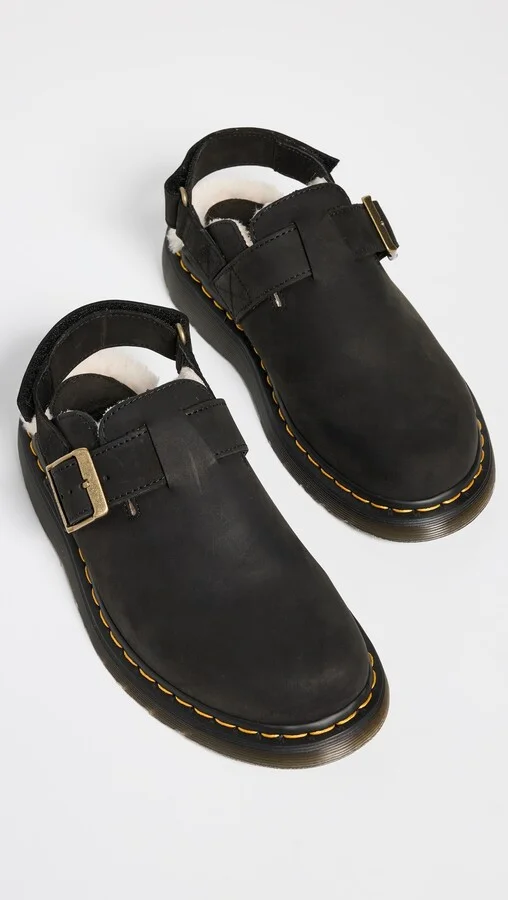 Dr. Martens Jorge Ii Black Archive Pull Up Mules - Image 3