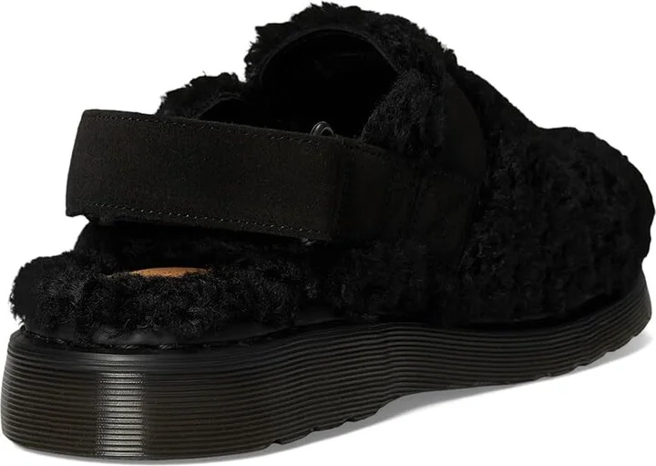 Dr. Martens Jorge II Faux Fur Lined Deluxe Borg Slingback Mules Lace-up Boots Black : UK 5 (US Men's 6 - Women's 7) Medium, Leather - Image 4